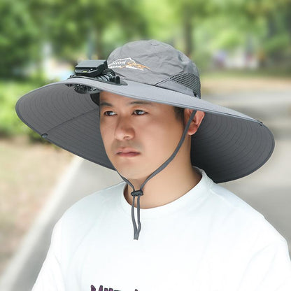 Summer Rechargeable Multi-Fan Hat Pastoral Outdoor Play Work Travel Sunshade Face Shield Wide Brim Sun Hat