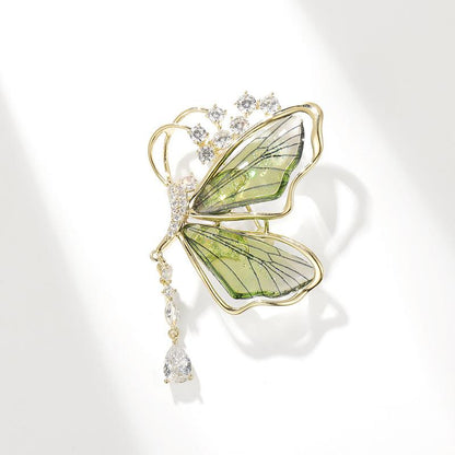 Sparkling Acrylic Transparent Wings Dragonfly Brooch Clothing Accessories Butterfly Corsage Bee Pin