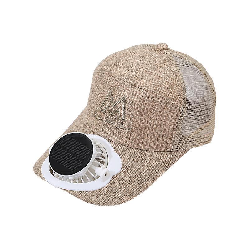 Adult Summer Solar Charging Fan Hat Men and Women Mesh Breathable Mesh Hat Casual Outdoor Extended Brim Sun Hat
