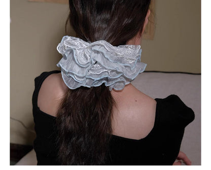 &lt;Dreamland&gt; Sheer Lace Hair Tie Ins Hair Accessories for Women Bun French Retro Hair Rope Hair Ornament Hair Flower
