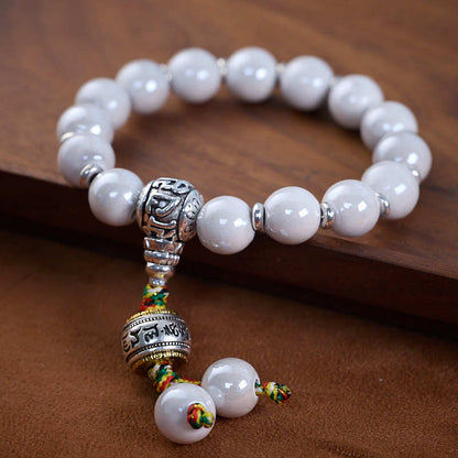2025 Year of the Snake Yongxiang Ash Glaze Bracelet Ash Porcelain Vajra Glaze Bracelet Temple Blessing Gift