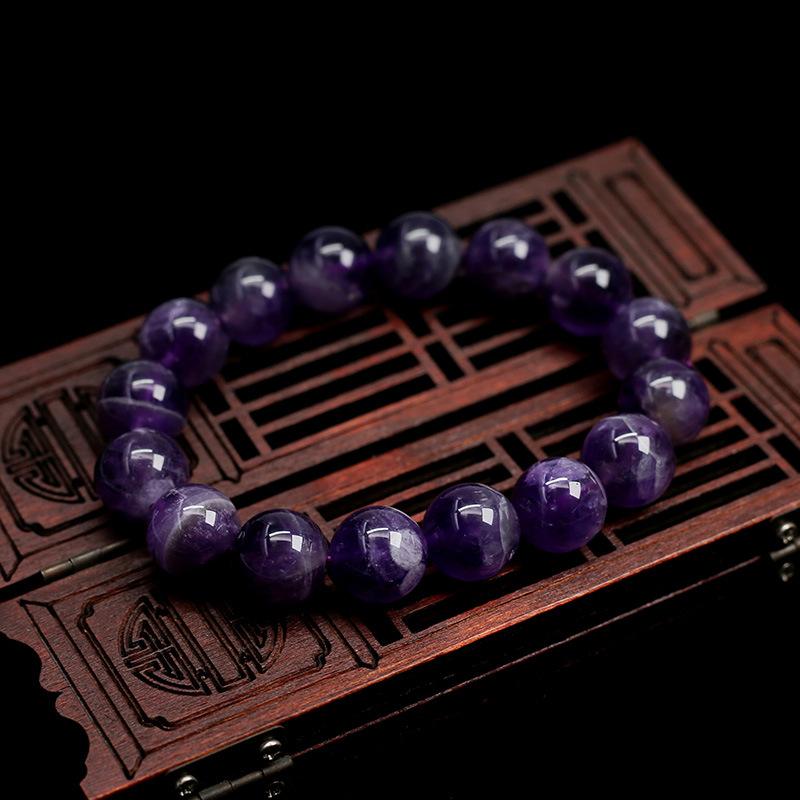 Natural Crystal Bracelet for Women Dreamy Amethyst Beaded DIY Purple Natural Gemstone Friendship Jewelry