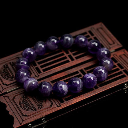 Natural Crystal Bracelet for Women Dreamy Amethyst Beaded DIY Purple Natural Gemstone Friendship Jewelry