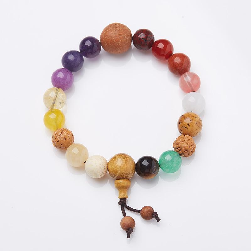 Lingyin Eighteen Seeds Bracelet Nine Purple Fire Eighteen Seeds Design Bracelet Natural Gemstone Multi-Treasure Bracelet