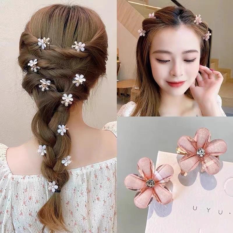 Internet Celebrity Camellia Women's Hair Claw Clip Internet Celebrity Braided Flower Bangs Hair Clip Women's Fashion Versatile