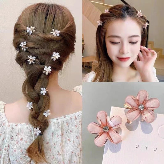 Internet Celebrity Camellia Women's Hair Claw Clip Internet Celebrity Braided Flower Bangs Hair Clip Women's Fashion Versatile