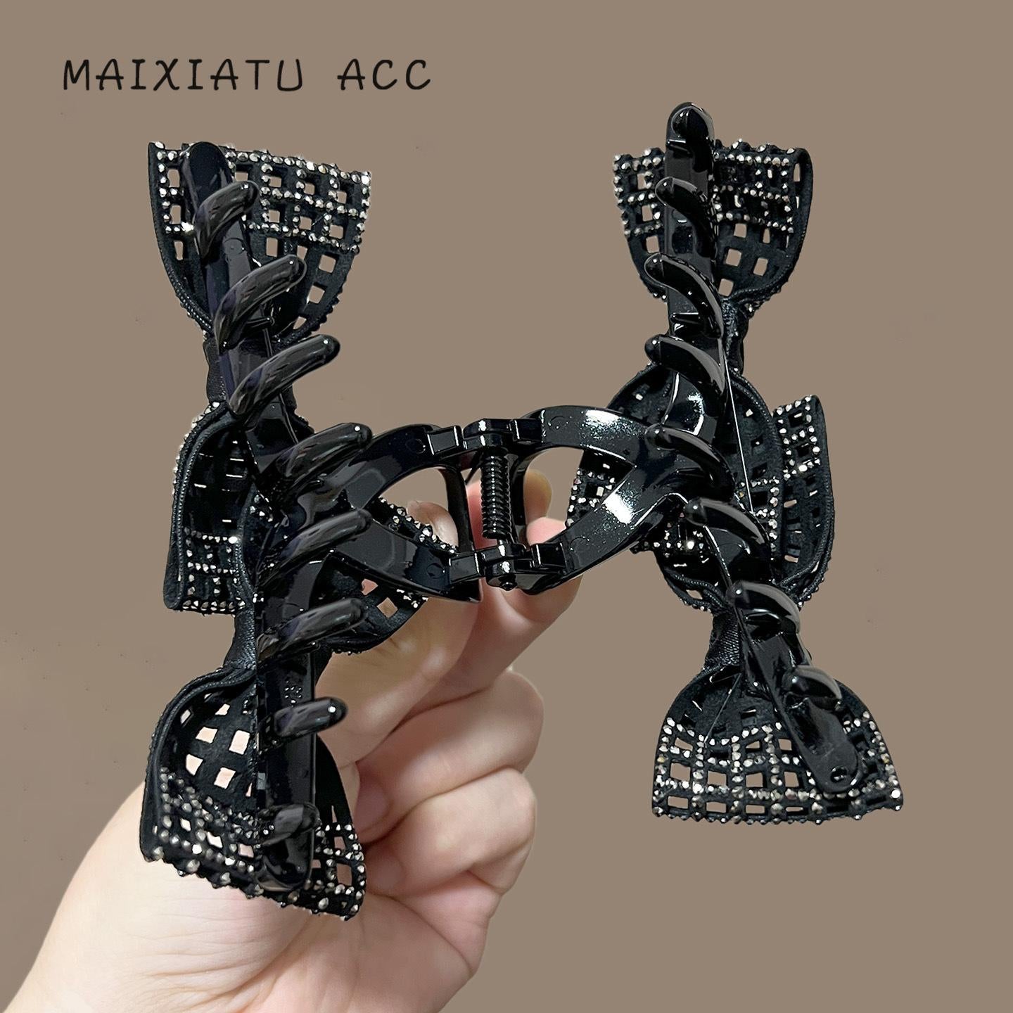 Oriental Pearl [Zhilan] Ancient Style French Korean Bow Elegant Hair Clip High-end Hair Accessory