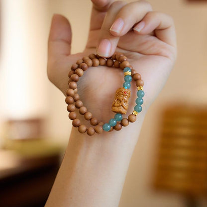 Natural Blue Water Jade Bracelet for Women Zakira Ram Milk Fragrance Barbie Sandalwood Cultural Play Bracelet