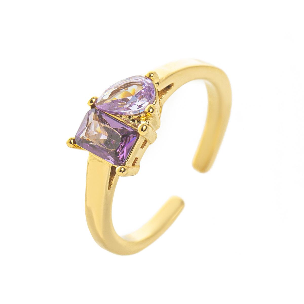 Titanium Steel Multicolor Zircon December Birthstone Ring Plain Band Ring December Birthstone Color Retention
